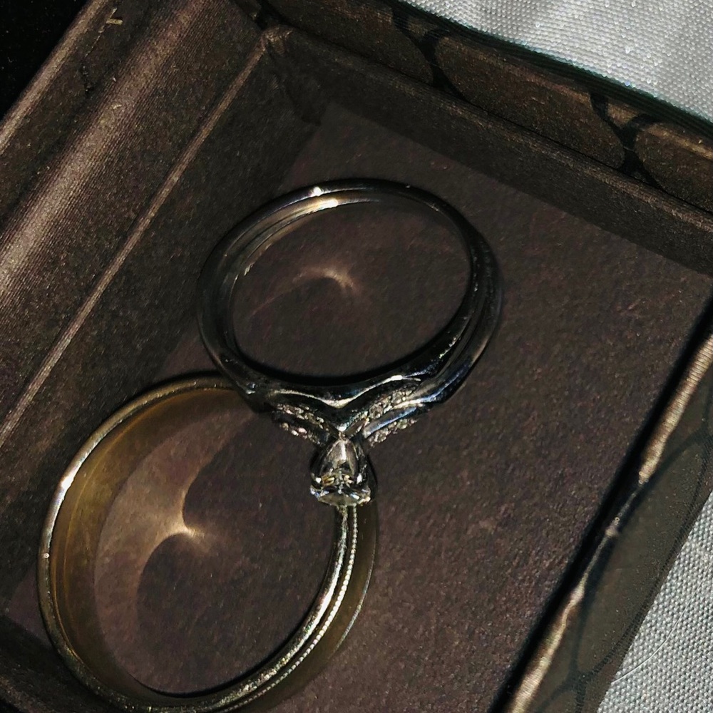 Diamond and White Gold Wedding Set